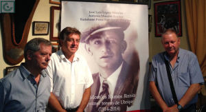 Los autores del libro, José Luis López Morales, Antonio Morales Benítez y Bartolomé Pérez Sánchez de Medina.