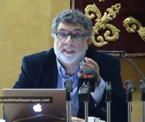 Luis Garcí­a Bravo, en la presentación de su libro en San Roque.