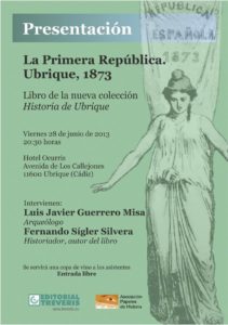 Cartel anunciador de la presentación del libro.