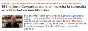 Noticia del Instituto Cervantes.