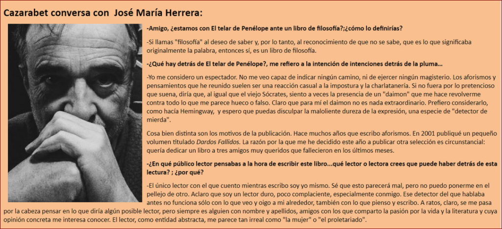 Cabecera de la entrevista.