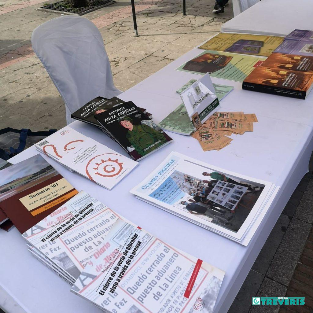 Publicaciones editadas y/o distribuidas por Editorial Tréveris, en la Feria del Libro de Los Barrios.