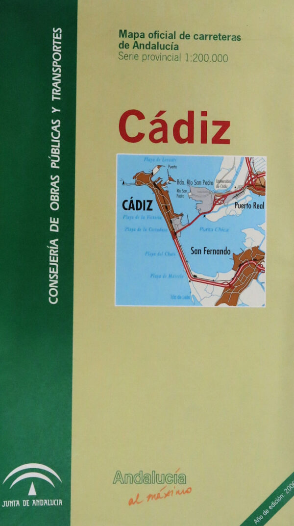 Mapa oficial de carreteras de Andalucía. Cádiz