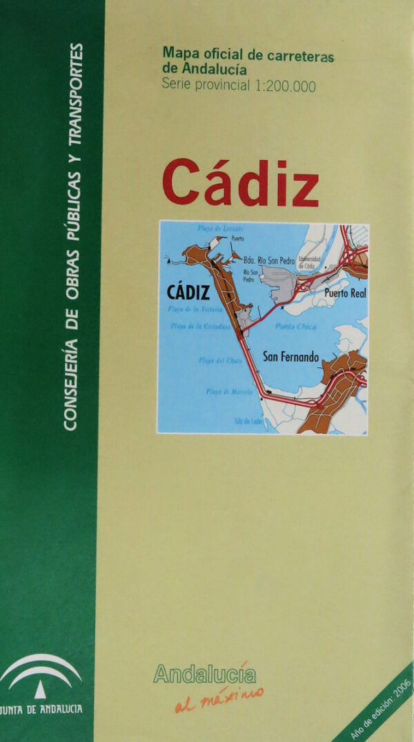 Mapa oficial de carreteras de Andalucía. Cádiz