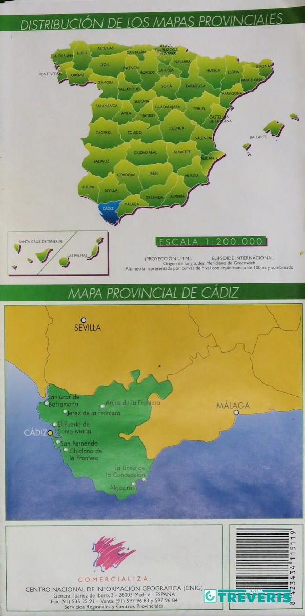 Mapa provincial de Cádiz
