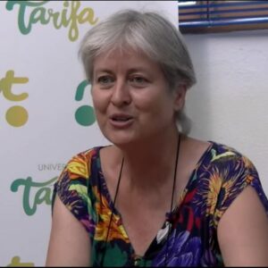 Beatriz Díaz, en una entrevista televisiva en RTVT.