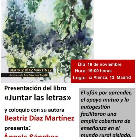 Cartel de la presentación en Madrid.