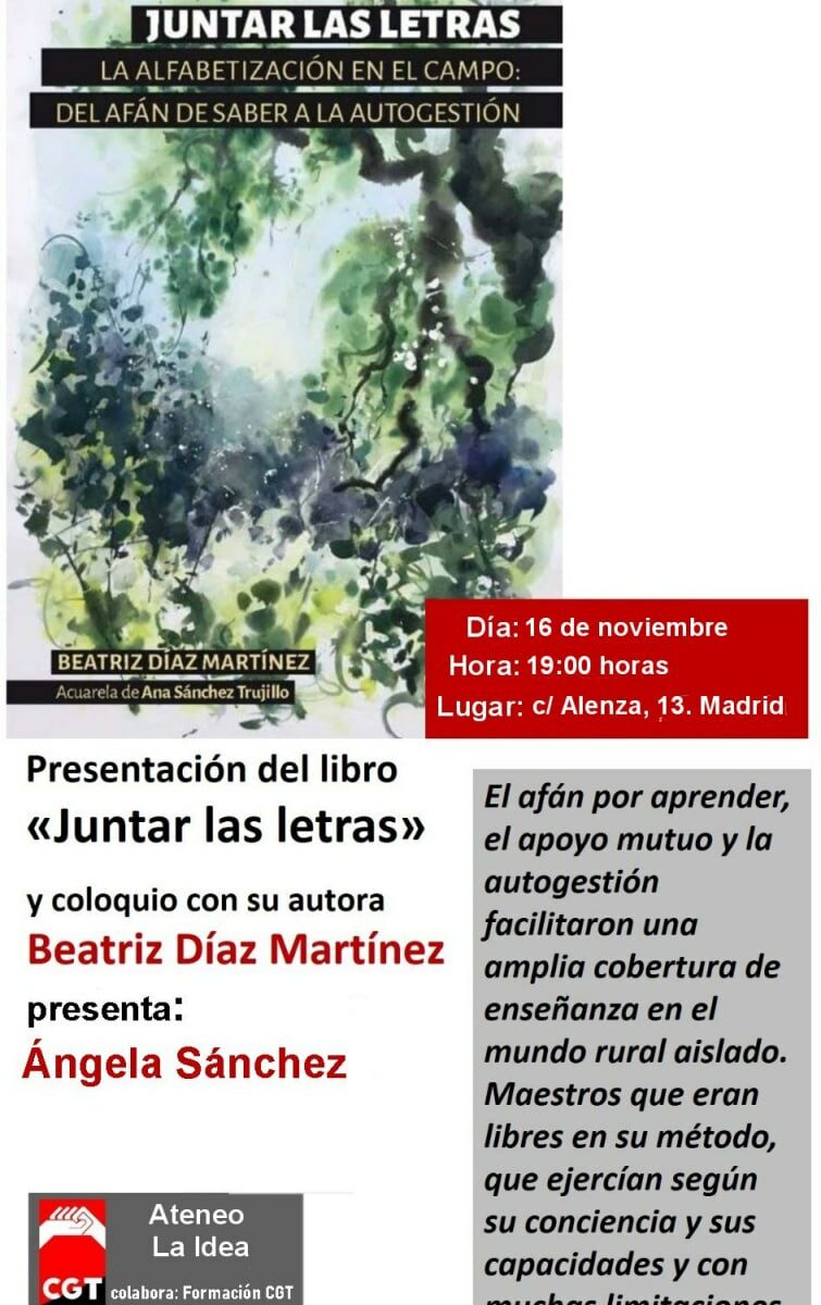 Cartel de la presentación en Madrid.