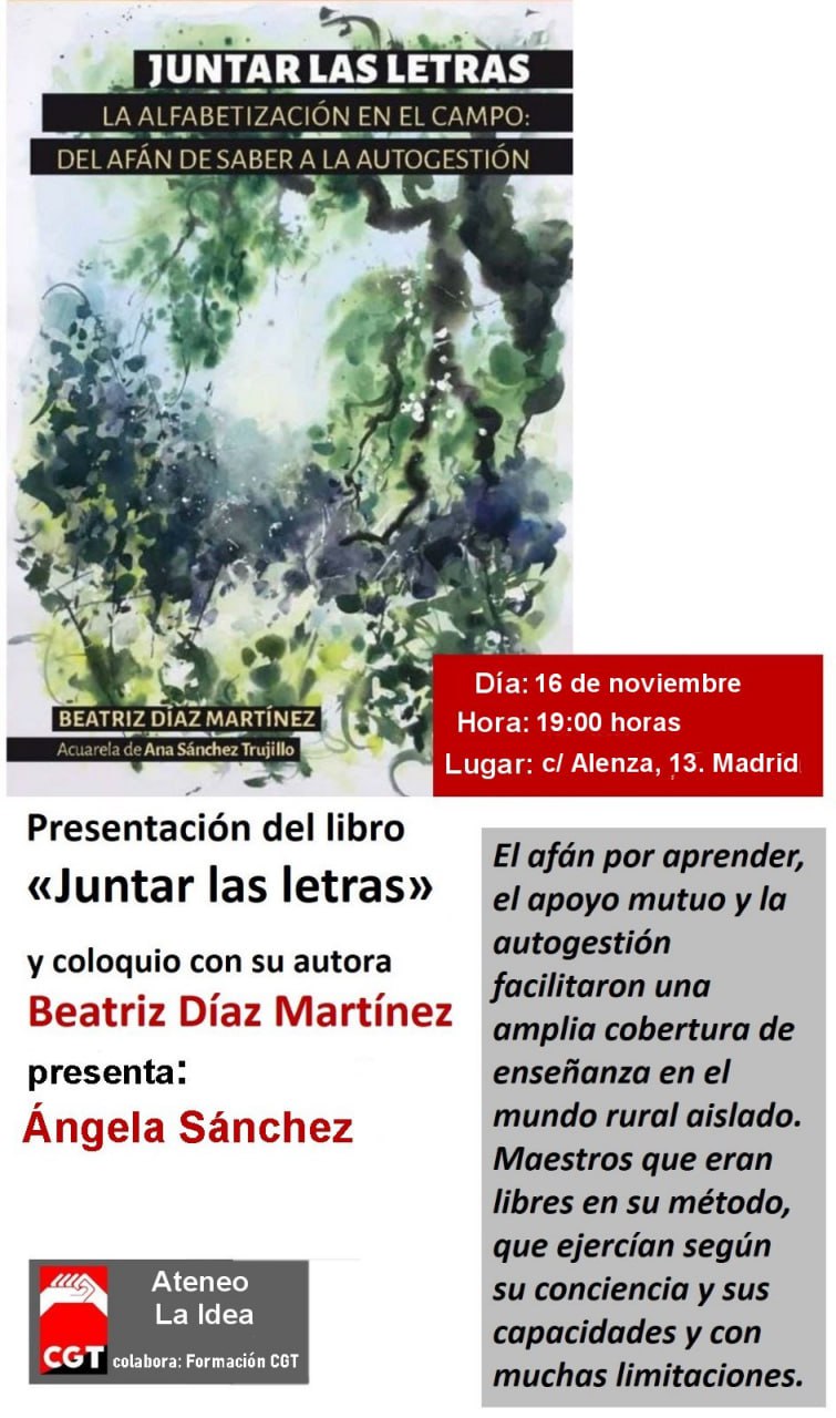 Cartel de la presentación en Madrid.