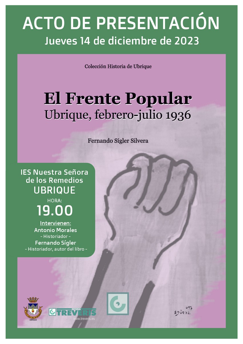 Cartel de la presentación del libro.